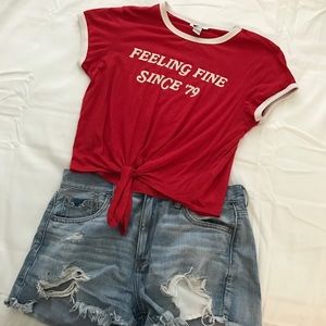 Vintage Ringer Tee 'Feeling Fine Since '79'